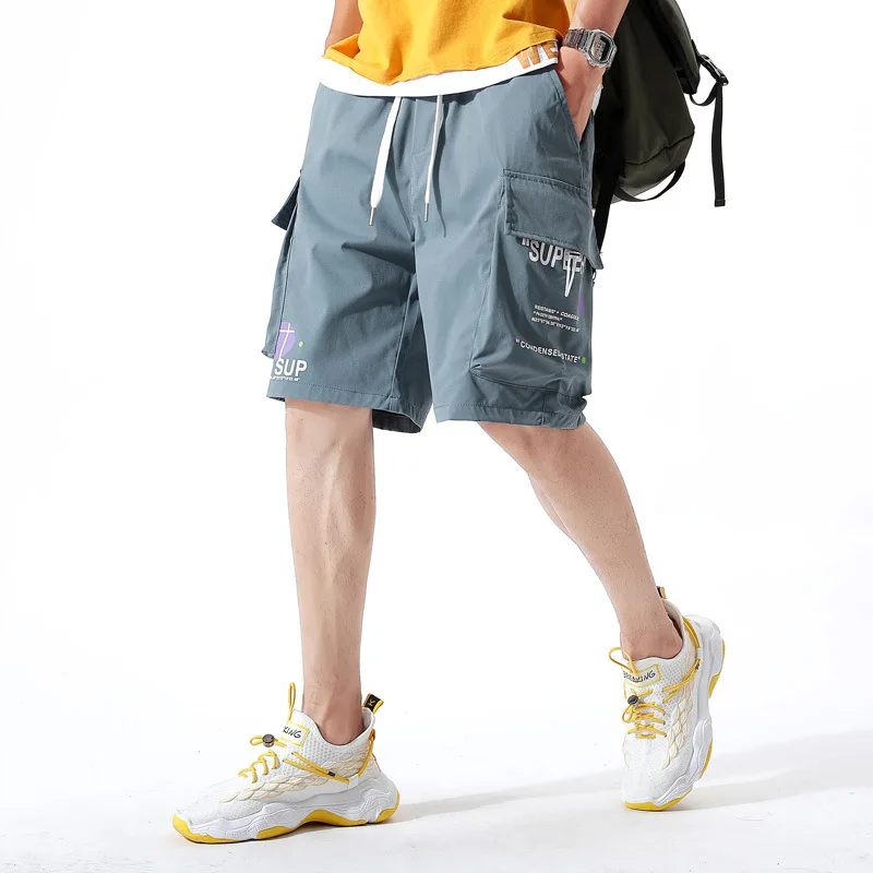 

Men's Printing Hip Hop Shorts New Casual Summer Tactical Tracksuit Big Pocket Shorts Men Sweatpants Male High Waist Shorts