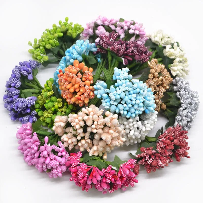 

144Pcs Artificial Flower Handcraft Stamen DIY Pistils For Flower Head Wedding Party Decoration Gift Box Scrapbooking Fake Flower