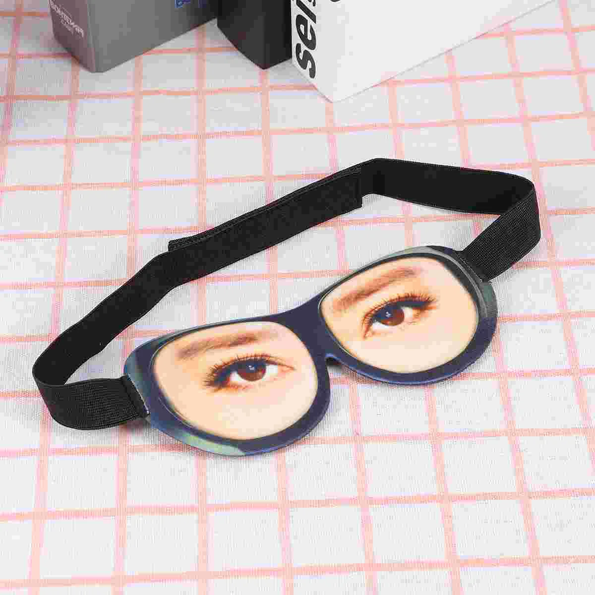 

1pcs Eyeshade Funny Spoof Creative 3D Glasses Eyeshade for Outdoor Home Trip