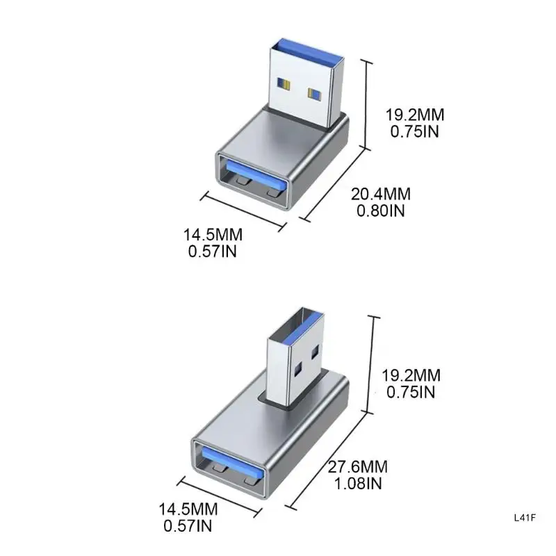 USB-папа-мама под прямым углом поворотный адаптер на 90 градусов USB3.0 штекер-мама