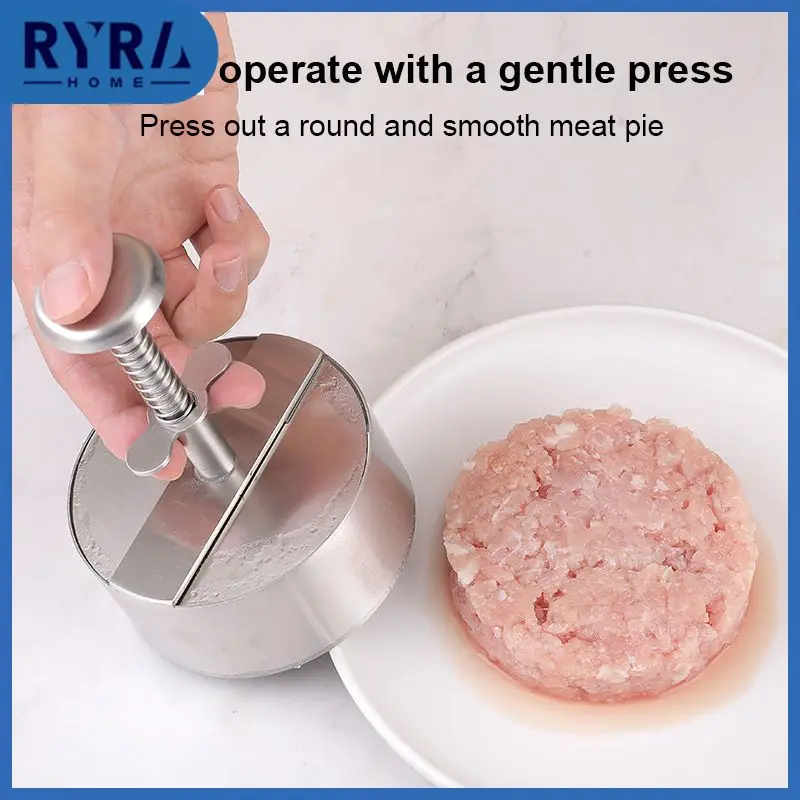 

1pcs Multifunctional Round Rice Mold Portable Meat Cake Press Adjusted Press Mold For Grill Griddle Meat Tool Non-stick