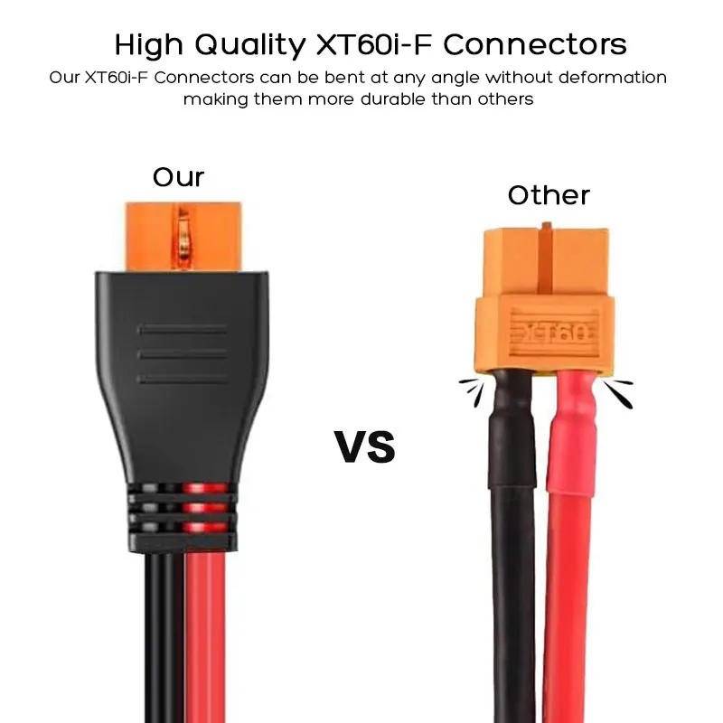 Фото Солнечная панель 3 м/1,5 м 12AWG к зарядному кабелю XT60i-F для солнечных электростанций ALLPOWERS Ecoflow River/Delta Anker SOLIX Bluetti. №2
