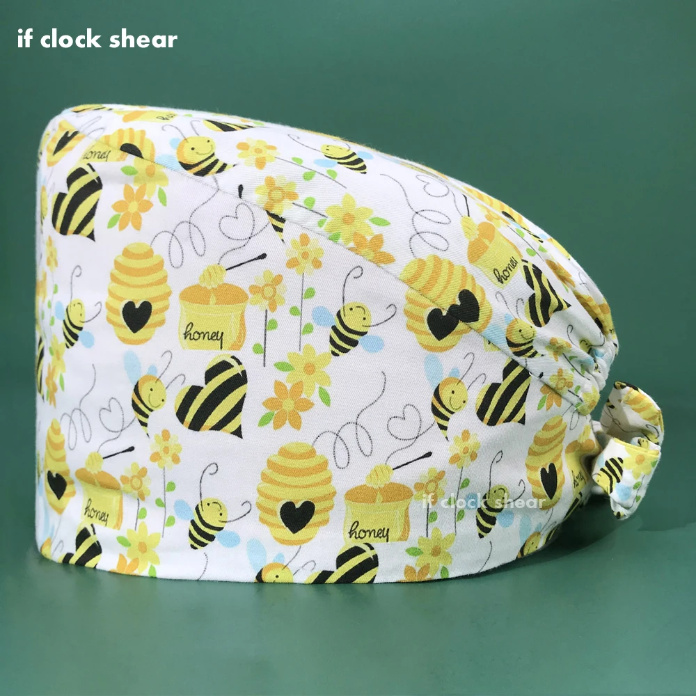 Высококачественная хирургическая эластичная шапочка унисекс с рисунком