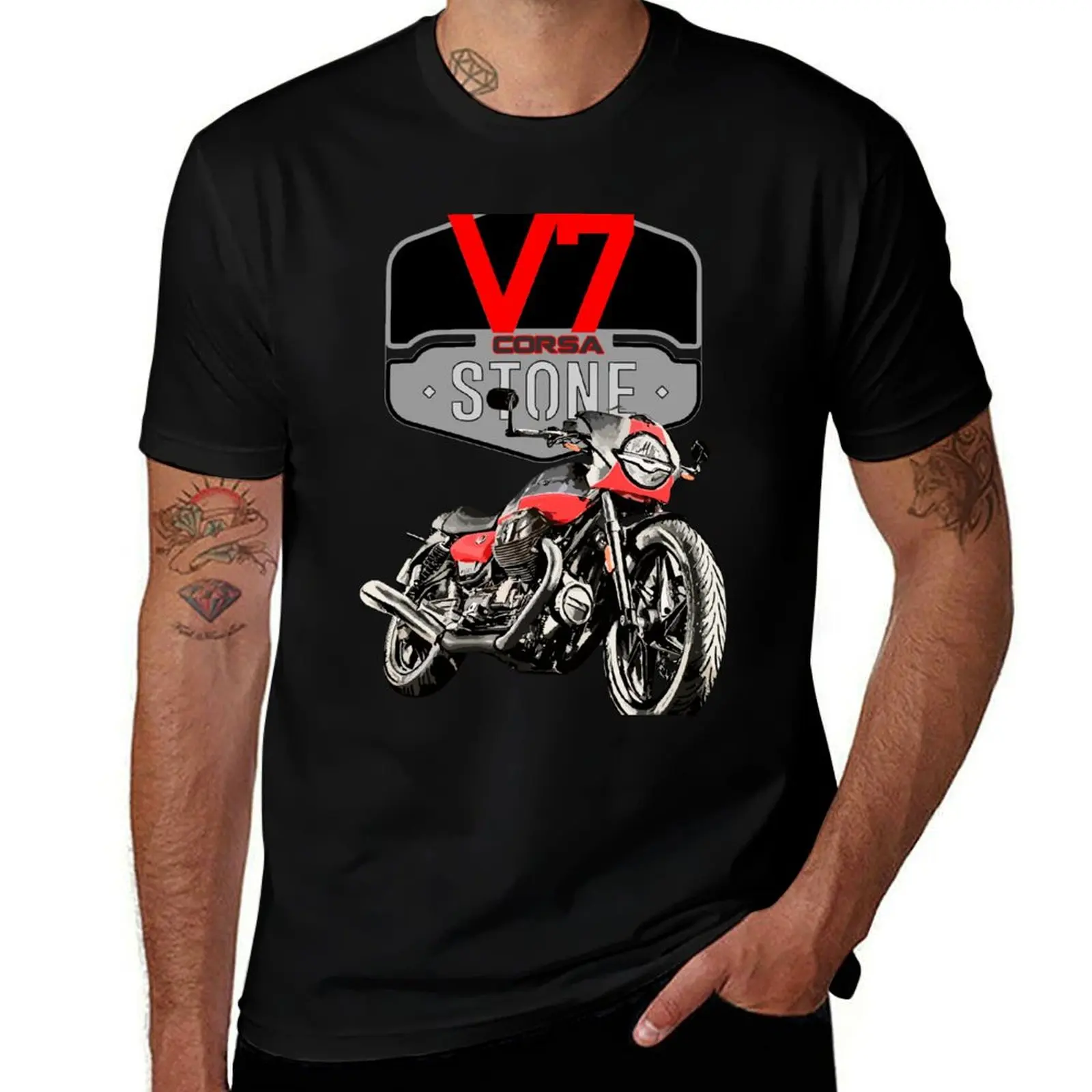 Мужская футболка Moto V7 Stone Corsa аниме workou s