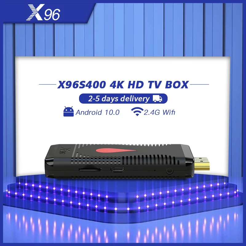 

X96S 400 4K IPTV Box 1GB 8GB Android 10.0 Allwinner H313 2GB 16GB Quad Core 2.4G Wireless Full HD Set Top IPTV Box Media Player