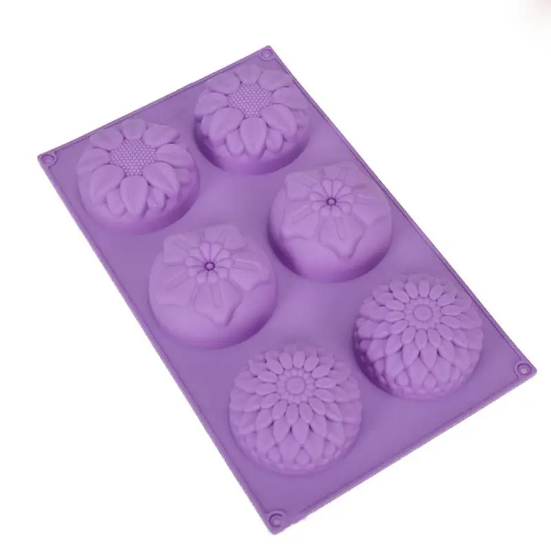

Flower Shape Silicone Mold Sugar Craft Chocolate Fondant Cupcake Baking Mold Handmade Clay Cup Soap Candle DIY Making Moulds