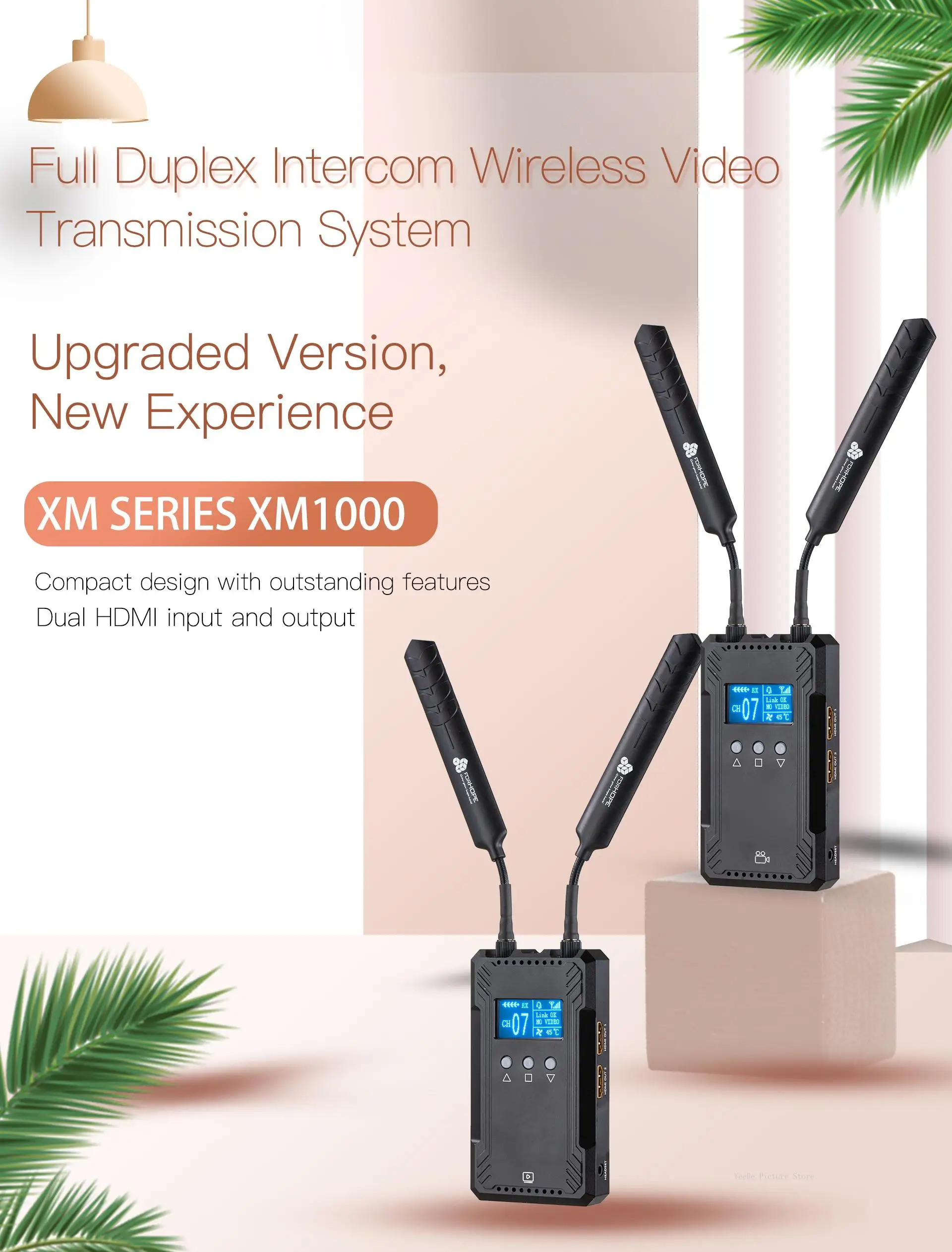 Система беспроводной передачи видео FORHOPE XM1000, HDMI, 300 м