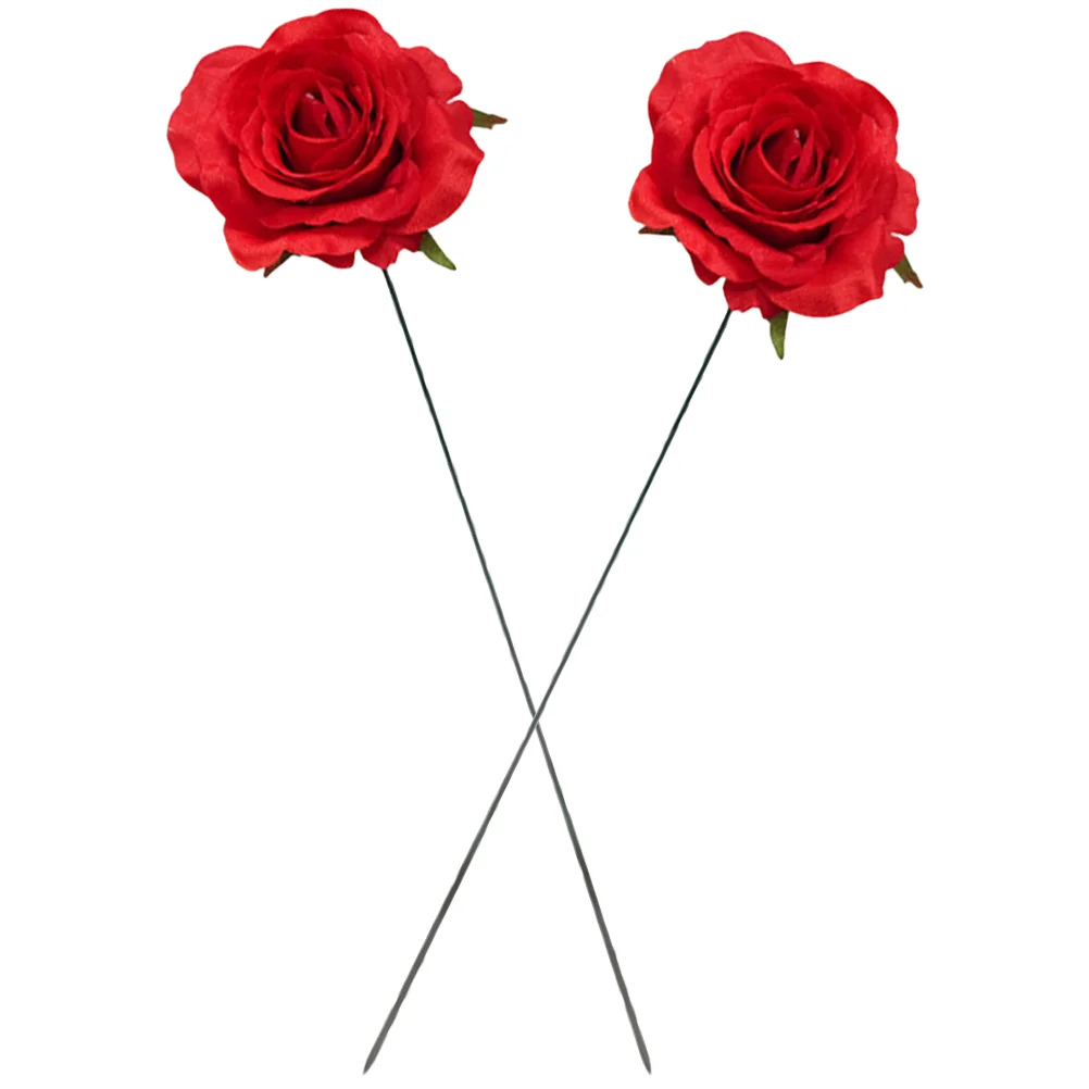 

2 Pcs Metal Crafts Patio Stake Decoration Outdoor Garden Stakes Lawn Ornament