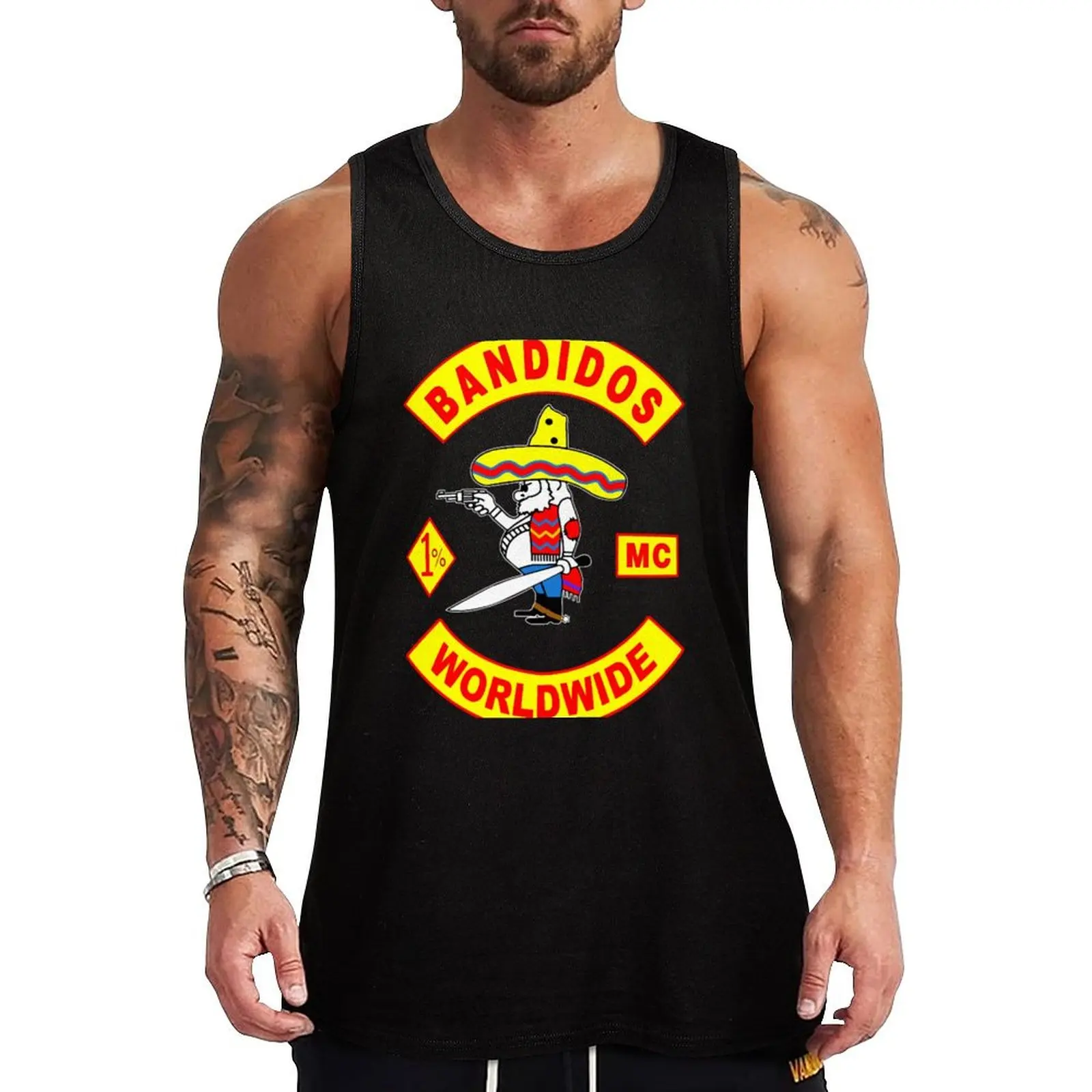 Bandidos Worldwide MC Logo Майка для спортзала мужчин новые топы и футболки Жилет