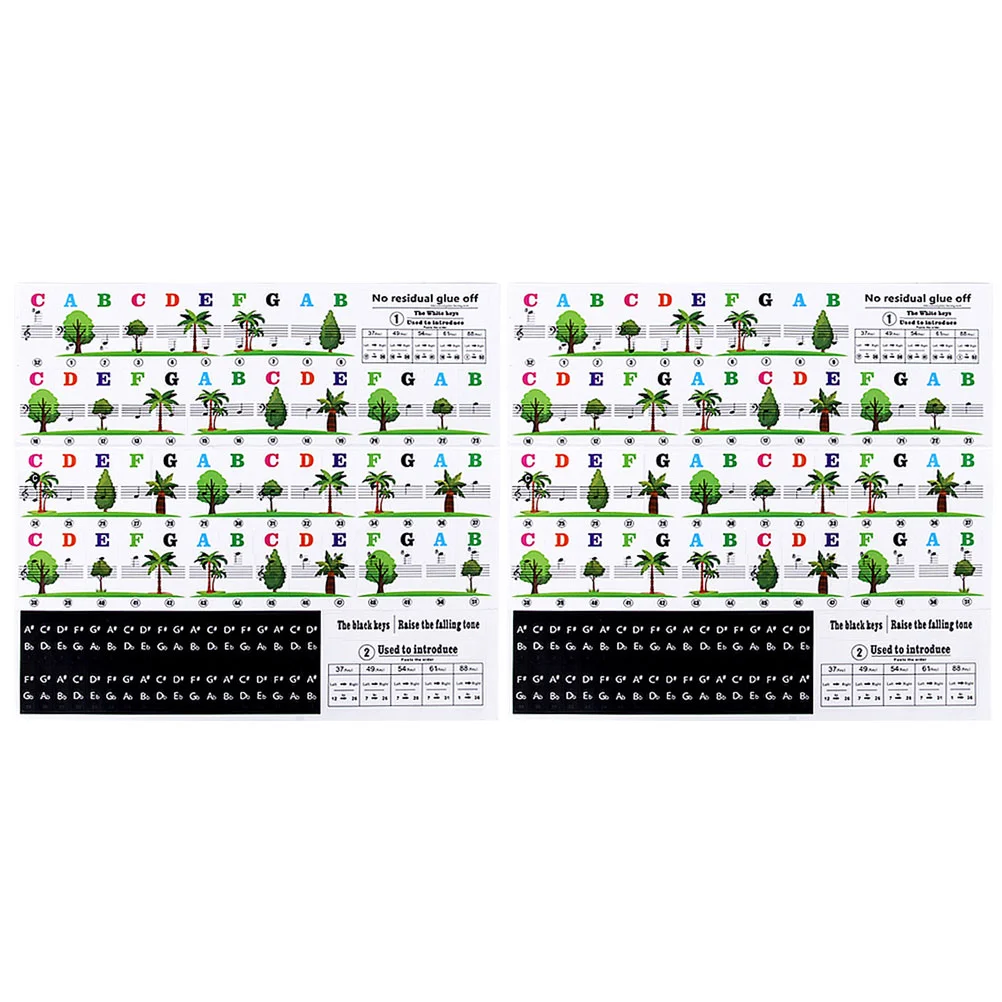 

Piano Sticker Keyboard Decal Electronic Label Stickersbeginner Keyboards Accessoriesinstrument Supplies Decals