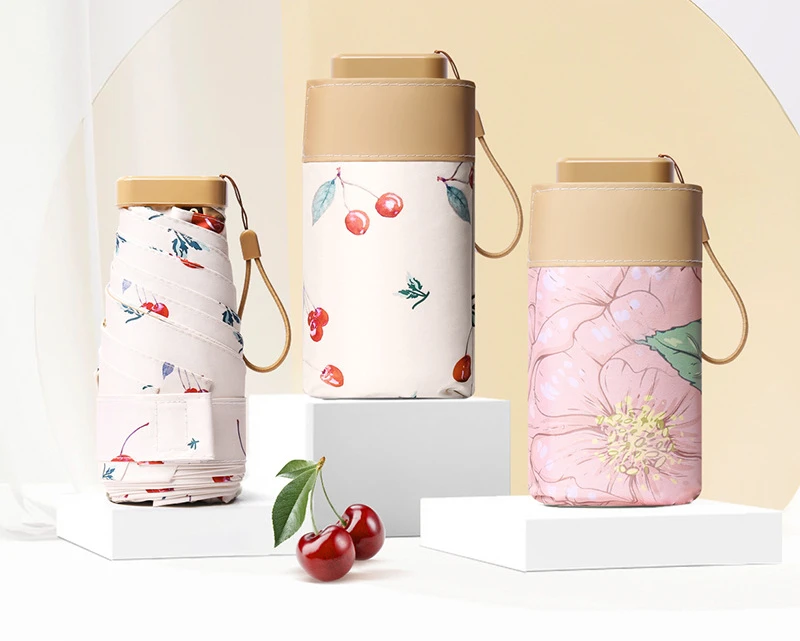 Новый плоский Карманный Зонт цветной клей солнцезащитный козырек компактный