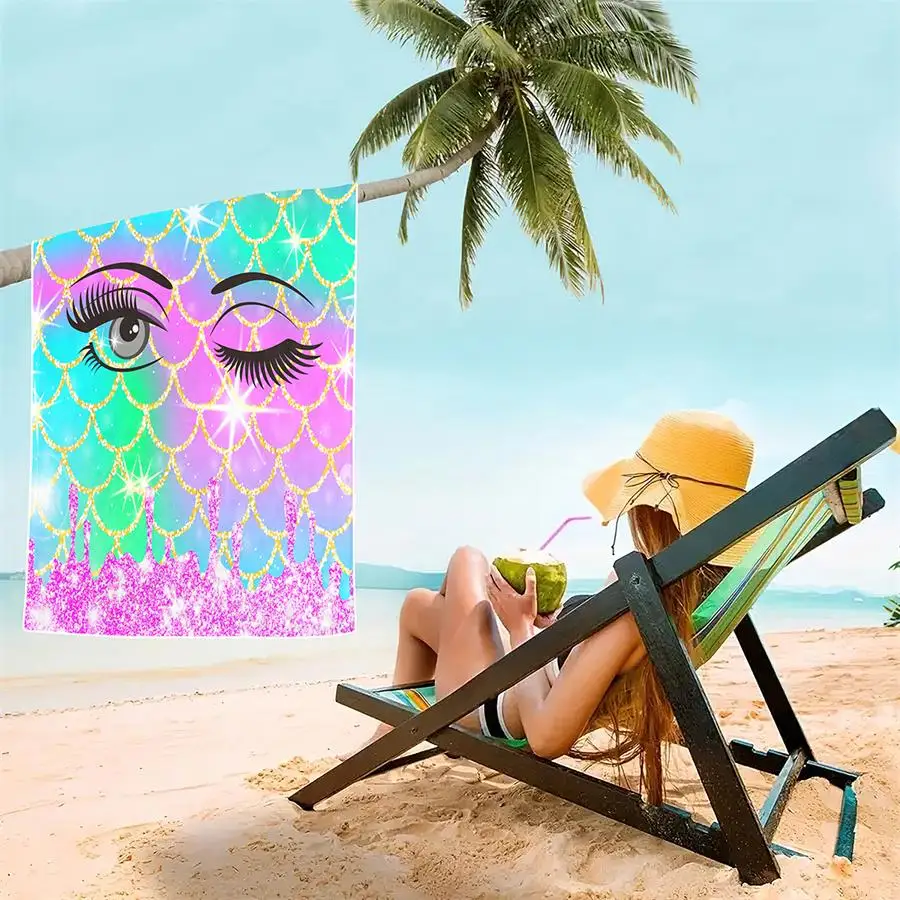 Caiyun быстросохнущее пляжное полотенце из полиэстера