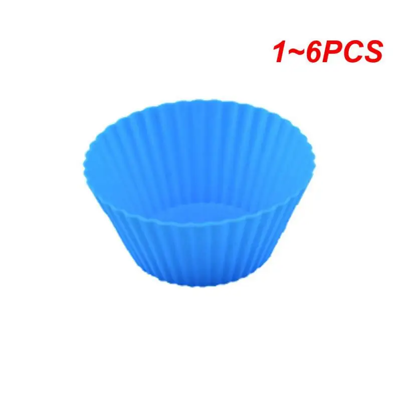1~6PCS DIY Silicone Cake Mold Round Muffin Cupcake Baking Molds Reusable Cake Decorating Tools Wedding Birthday Party