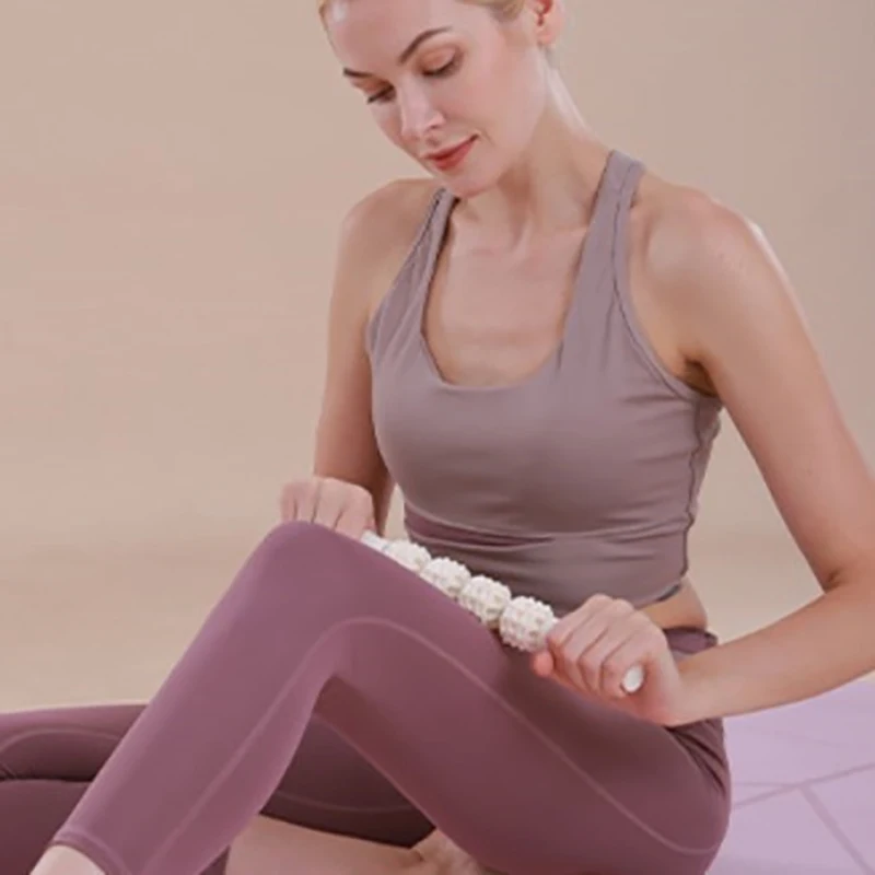 Массажный роликовый шарик релаксация мышц массажная палочка для всего тела йога