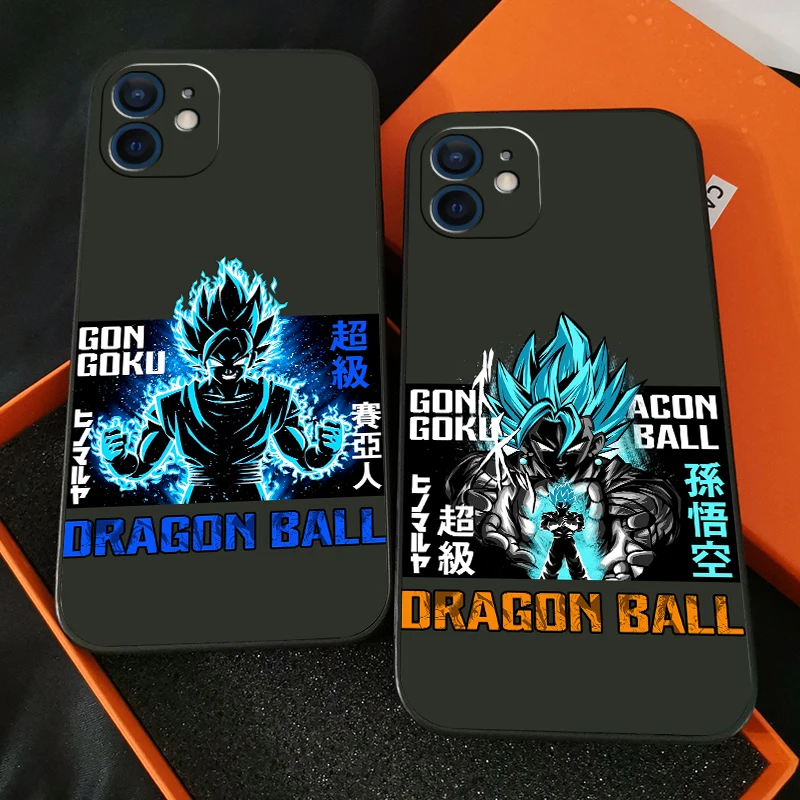 

Dragon Ball Anime Phone Case For Funda iPhone 13 11 Pro Max 12 Mini X XR XS Max 6 6s 7 8 Plus Etui Soft Carcasa Liquid Silicon