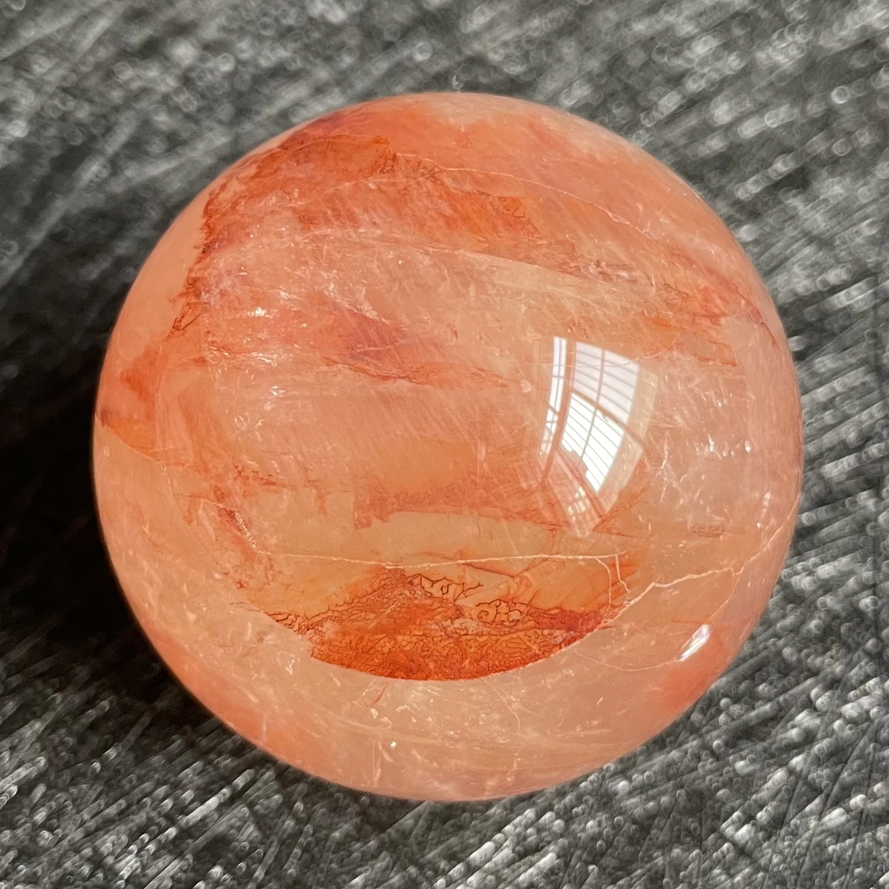 170 г натуральный камень прозрачный кварц хрустальный шар Радужная Сфера