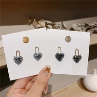 2022 retro simple crystal texture love black cube crystal earrings ladies square love earrings beautiful gift party jewelry