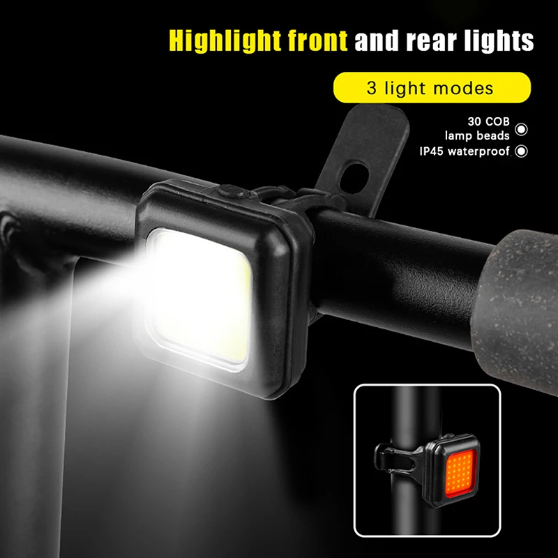 Велосипедная фонарь передняя и задняя фары USB Type-C