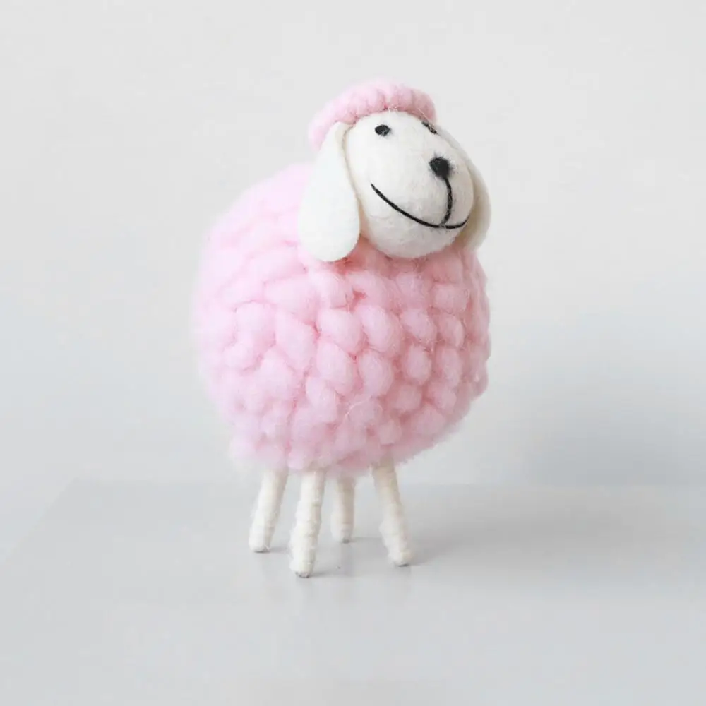 

Table Top Ornaments Miniature Decorative Home Craft Living Room Bedroom Ornament Personality Cute Felt Creative Sheep Decoration