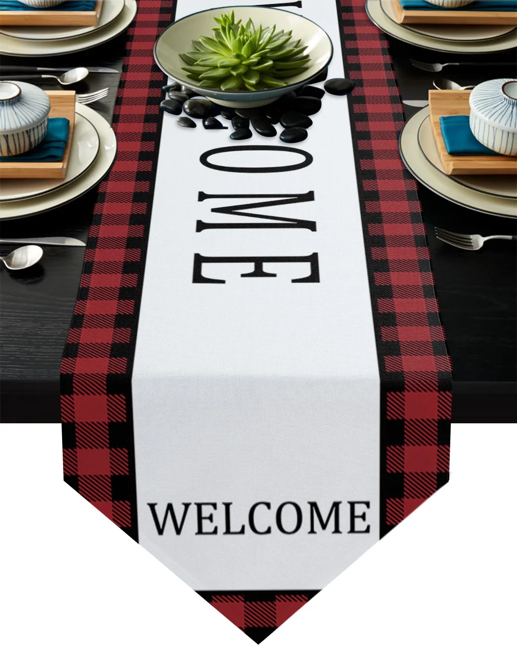 

Красный Клетчатый фон, настольные дорожки для гостиной, кухни, стола, декор для улицы, вечеринки, свадьбы