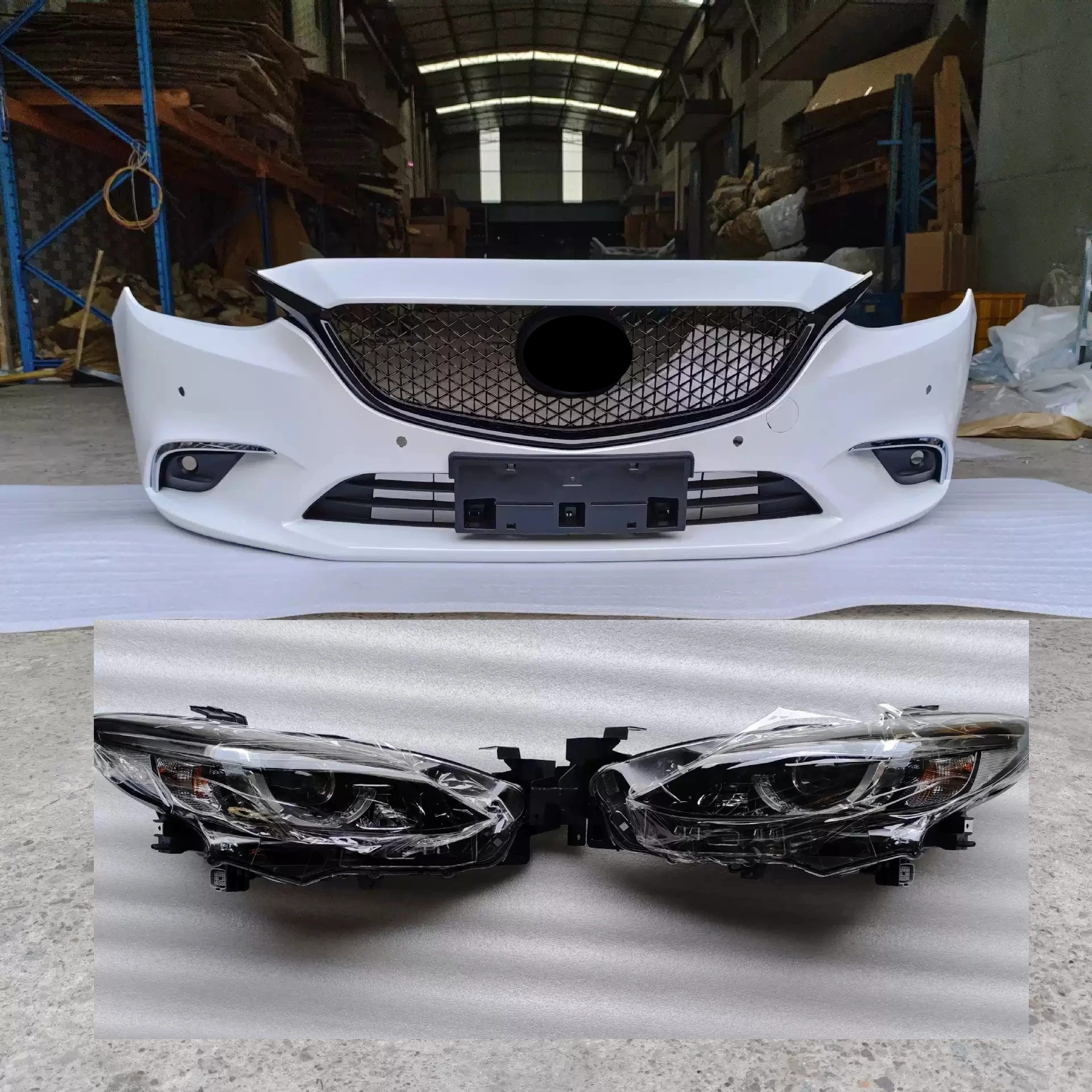 

AFS Body Kit Headlight Front Bumper assembly for Mazda Atenza 2017-19 style Car Accessories