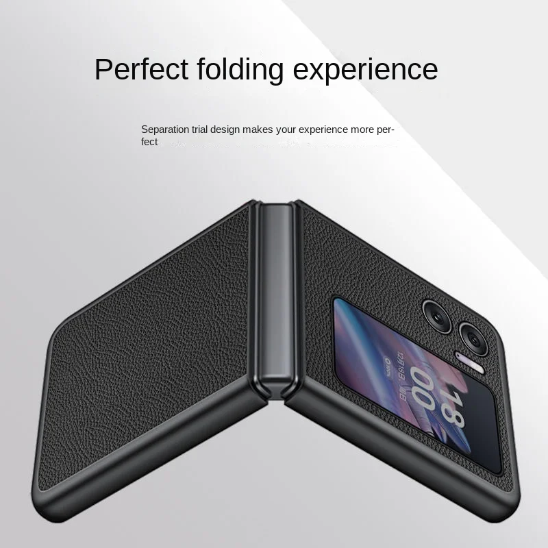 

Genuine Leather Case For OPPO Find N2 Flip Case luxury chockproof case for Oppo Find N2 Flip Protective Cover