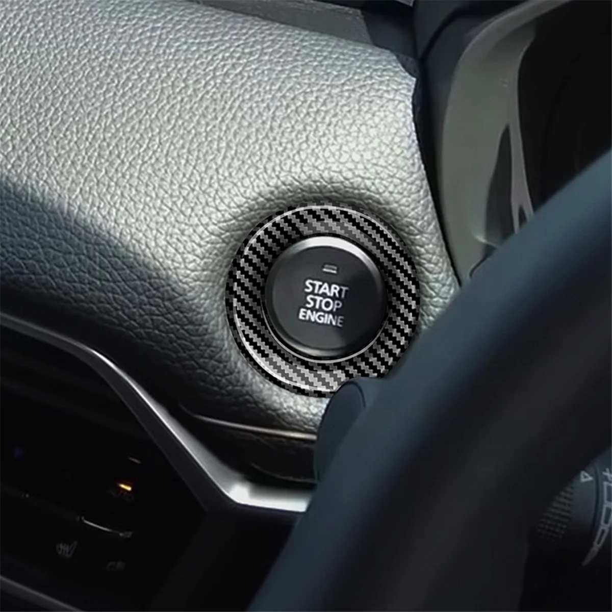 For Mazda CX-60 2022 2023 Car Start Stop Engine Push Button Cover Ring Sticker Interior Accessories C