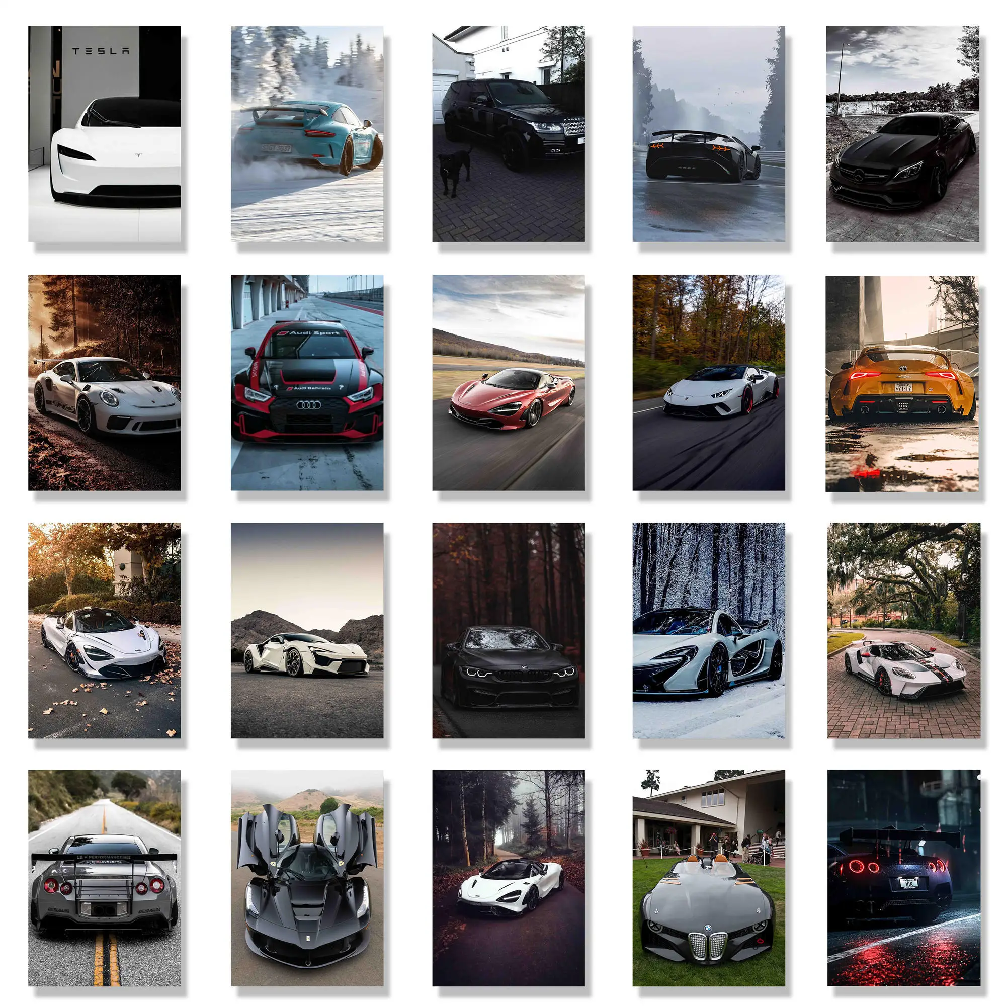 

World famous sports car super handsome picture wall decoration canvas art children's room wall printing wall stickers poster