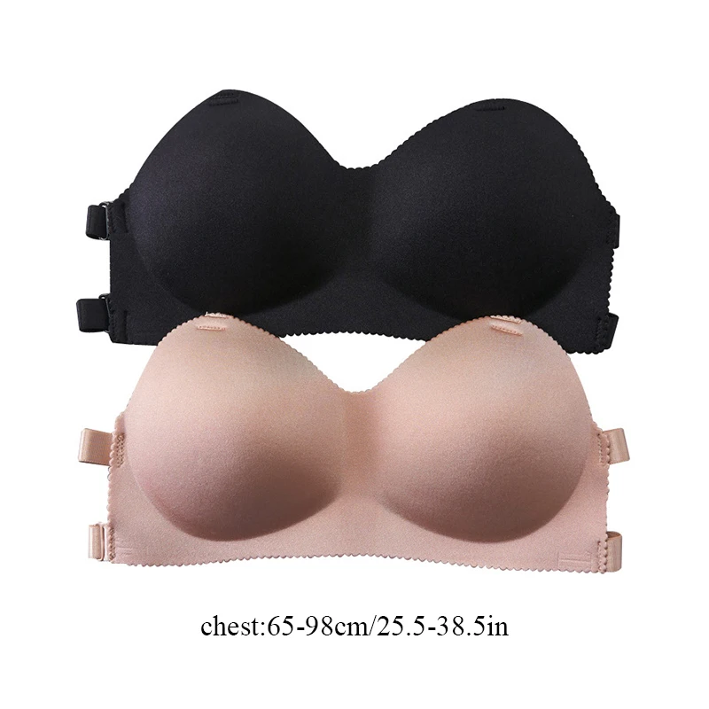 

Sexy Chest Wrap Top Invisible Bras Push Up Strapless Lingerie Lady Breast Wrap Gathering Brassiere Padded Underwear Anti-emptied