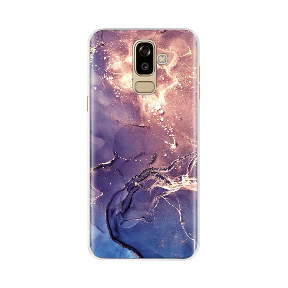 Чехол для Samsung Galaxy J6 искусственный силиконовый бампер из ТПУ прозрачный защитный
