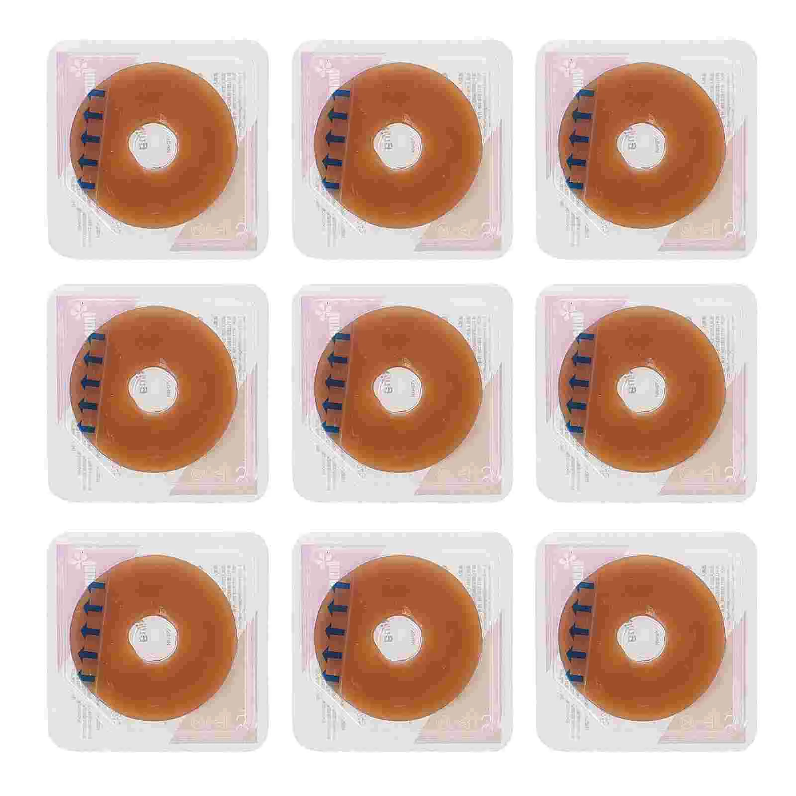 

10Pcs drainable ring Ostomy Rings Moldable Ostomy Barrier Leak Sting- Free for Ostomy Supplies elastic barrier strips Beige