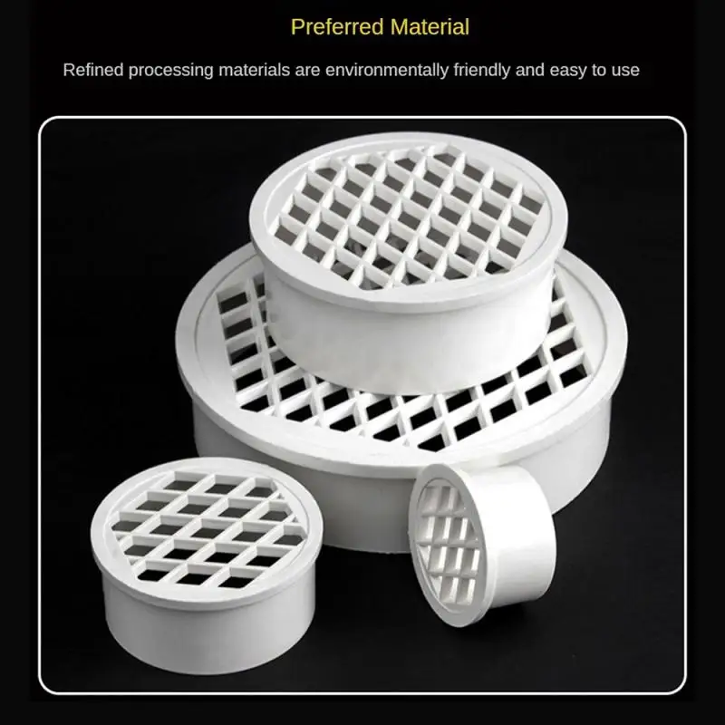 

PVC Floor Drain Anti-blocking Round Sewer Floor Drain Hair Catcher Fruit Vegetable Strainer Kitchen Home Bathroom Supplies New