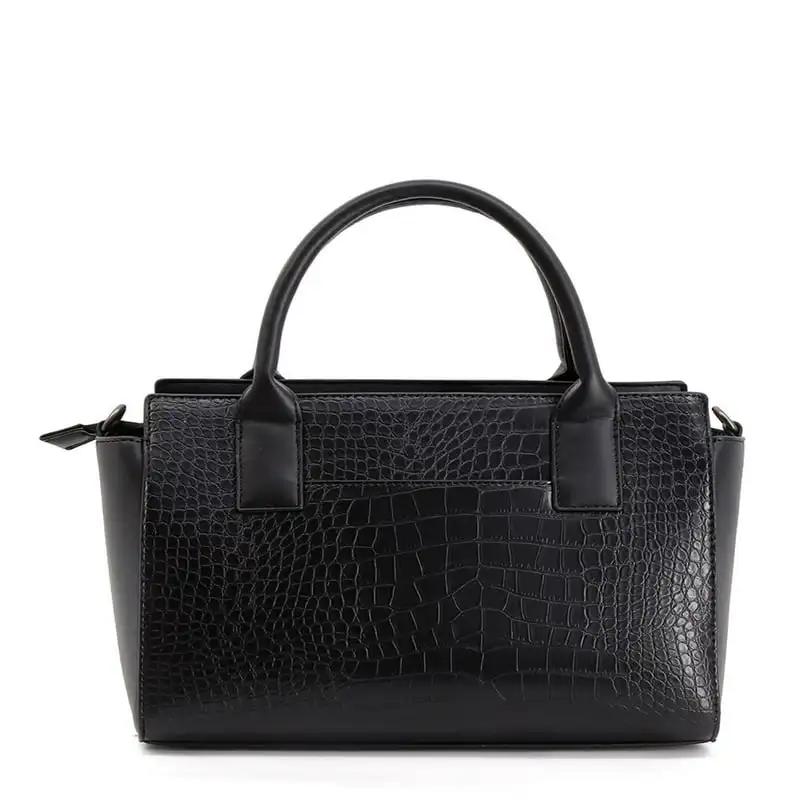 

Luxurious Women's Jessamy Croco Satchel, Stylish and Elegant Black Handbag Bag for On-the-Go Glamour.