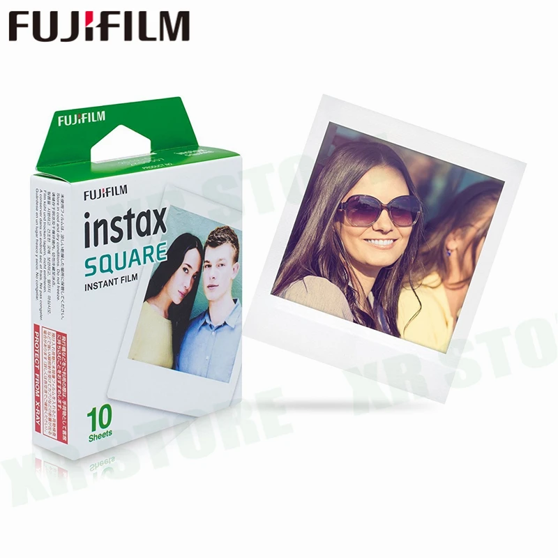 Квадратная пленка Fujifilm Instax Mini 20-100 листов белая/черная фотобумага с краями для
