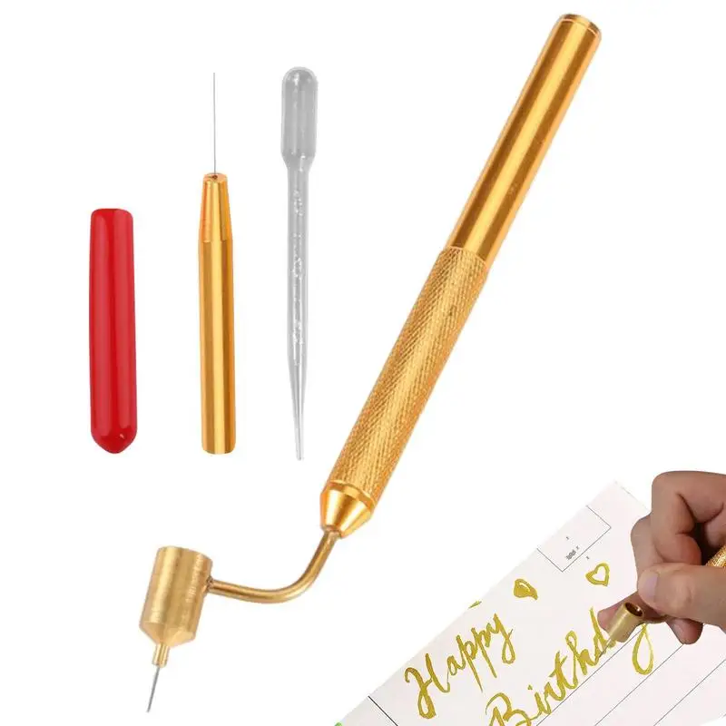 

Fine Line Fluid Writer Pen 0.5/0.7MM Painting Pen Fluid Writer Pen Fine Tip Pens Fine Painting Pen Gold Brass Sketch Marker