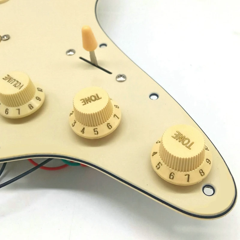 

3X Electric Guitar Pickguard Pickups Loaded Prewired Scratch Plate Assembly SSS Yellow