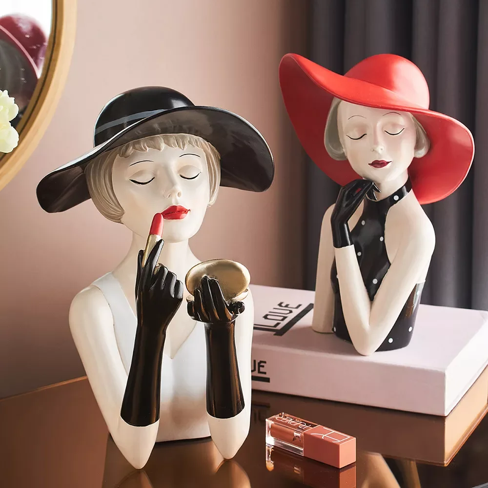 

Скульптура женщины Современная Художественная статуя из смолы, статуя, декор для гостиной, аксессуары для украшения дома, статуи для украше...