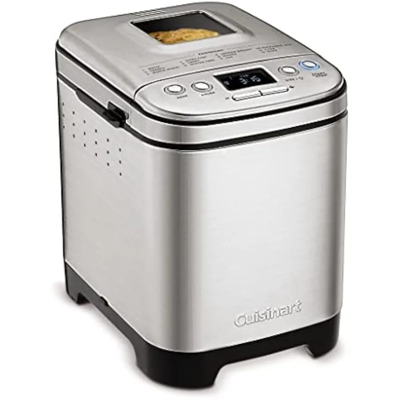 

Cuisinart Bread Maker Machine, Compact and Automatic, Customizable Settings, Up to 2lb Loaves, CBK-110P1, Silver,Black