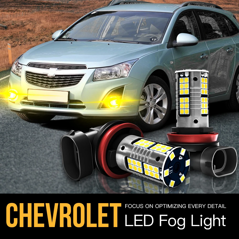 

2pcs H8 Canbus LED Fog Light Blub Lamp For Chevrolet Captiva Cruze 2009 2010 2011 2012 2013 2014 2015 2016 2017 2018 2019