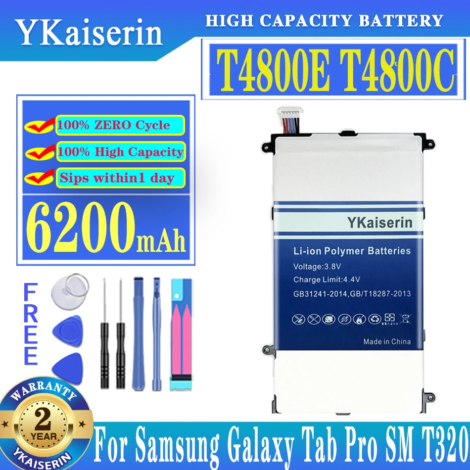 

For SAMSUNG T4800C T4800E 6200mAh Replacement Battery For Samsung Galaxy Tab Pro SM T320 T321 T325 + Tools