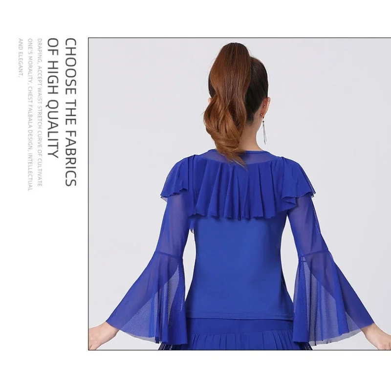 Топ женский кружевной с длинным рукавом и V-образным вырезом