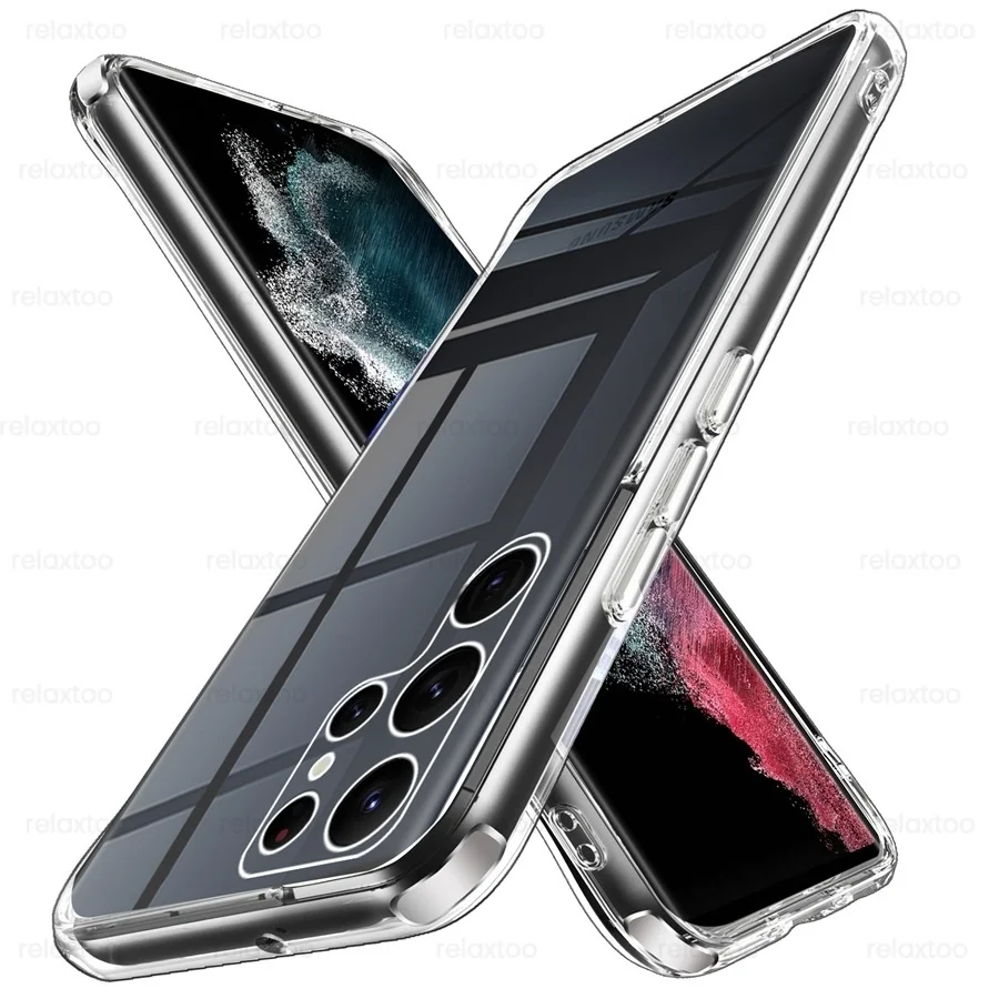 

Прозрачный мягкий тонкий чехол из ТПУ для Samsung Galaxy S22 ultra S22 + S22