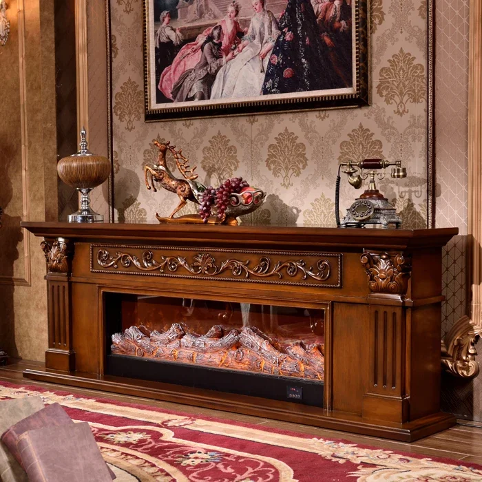 Украшение для гостиной подогреваемый камин телевизионная подставка деревянная