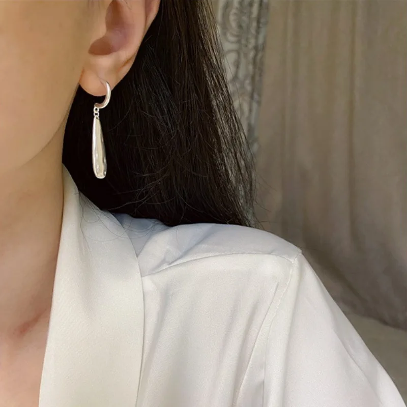 Серьги-подвески геометрической формы для женщин и девушек из серебра 925 пробы