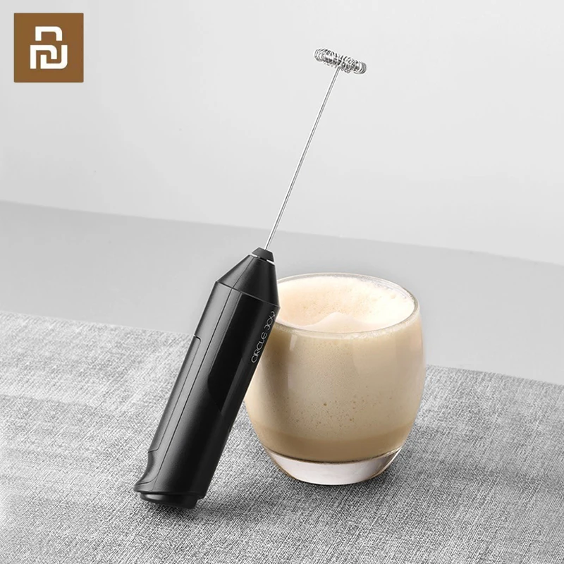 Youpin Circle Joy Electric Milk Frother Stainless Steel Mini Blender Coffee Milk Whisk Automatic Powder Mixer Kitchen Artifact
