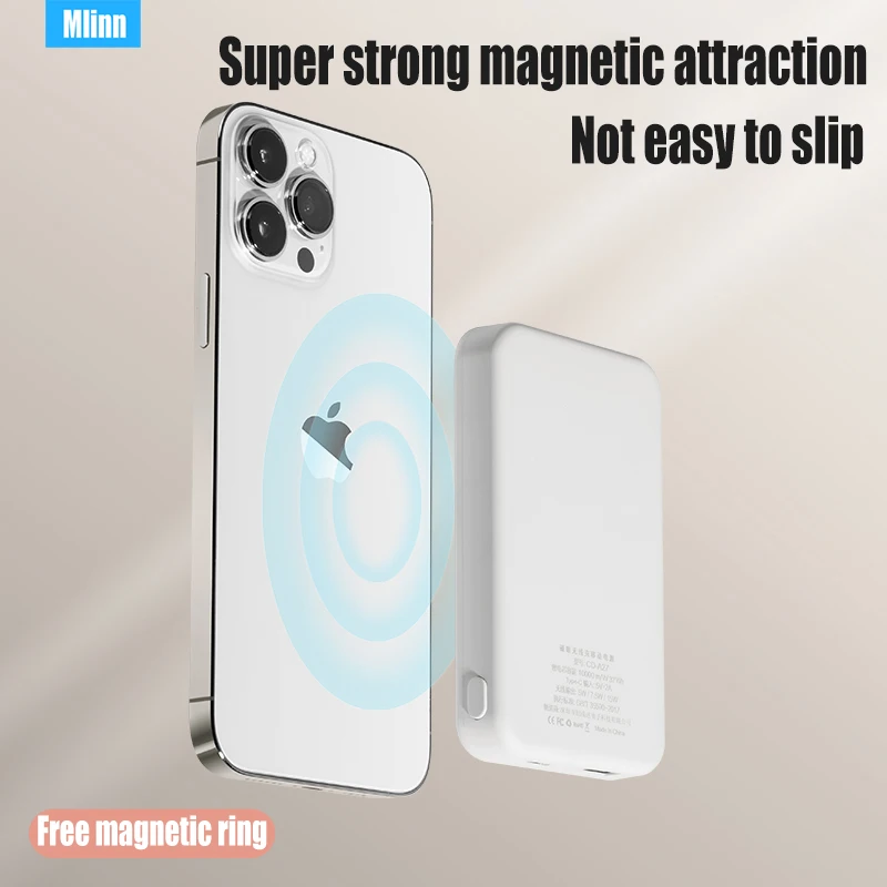 

MacSafe 10000mAh Wireless Powerbank Magnetic Power Bank Portable External Spare Auxiliar Battery Fast Charger For iPhone12 13 14