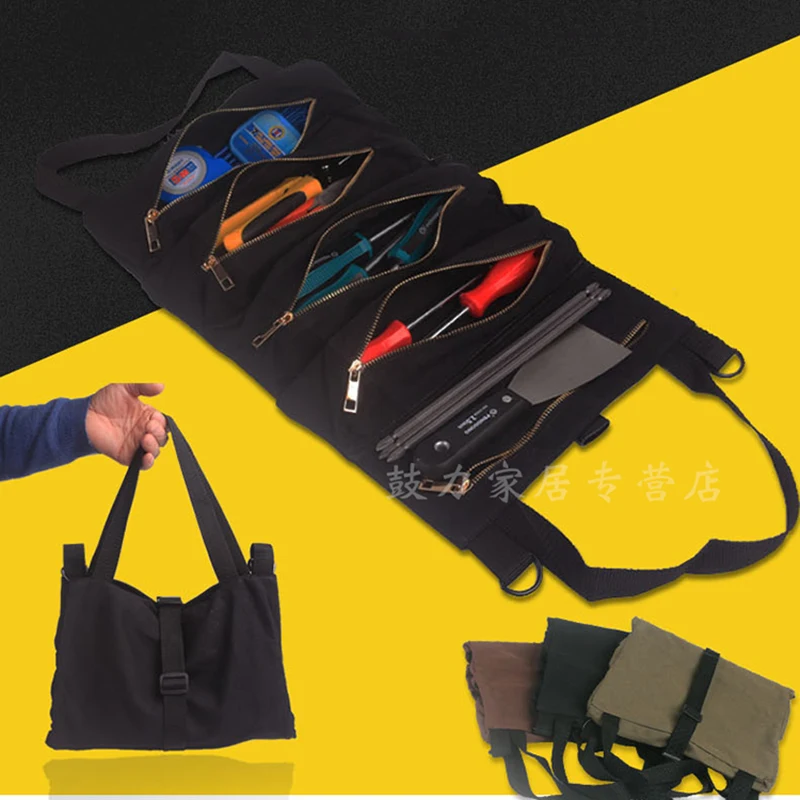 

Professional Electrician Tools Mounting Bag Storage Organizer Multitool PouchTools Bag Work Bolsa Herramientas Wrench Organizer