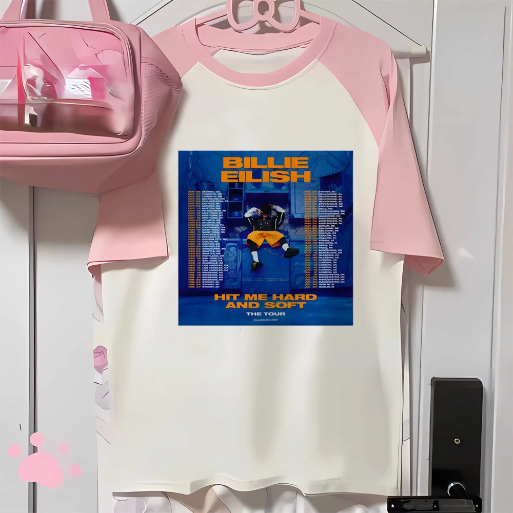 2024 Hit Me Hard And Soft Tour рубашка женская готическая 80-х годов дышащая футболка Y2k harajuku