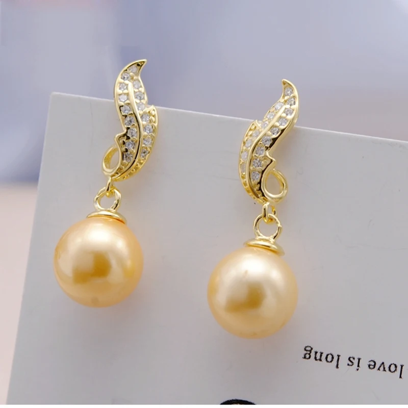 

Meibapj new Freshwater Pearl Earrings 925 Sterling Silver exquisite charm women's wedding jewelry