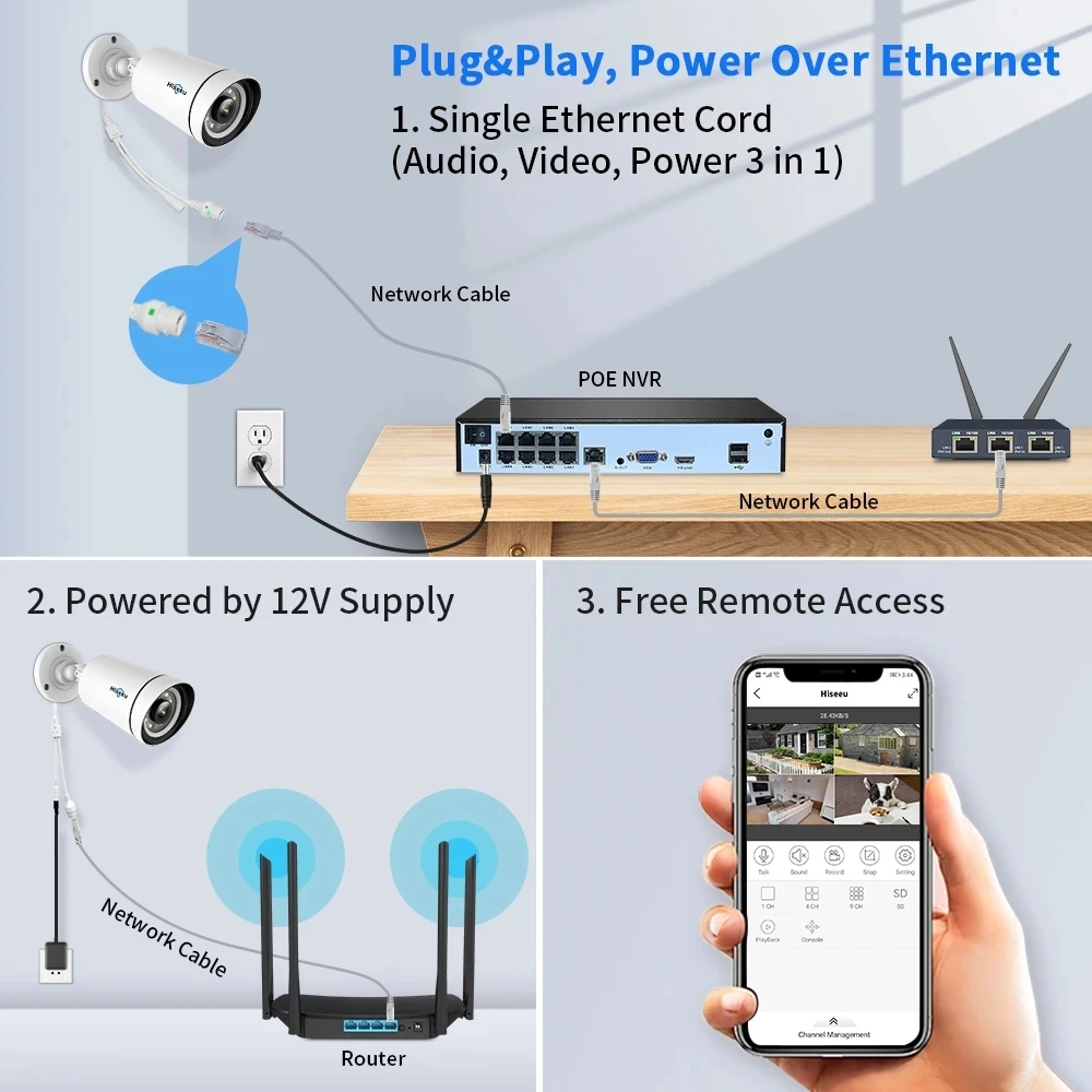 

IP-камера наружного видеонаблюдения Hiseeu, 4K, 8 Мп, POE